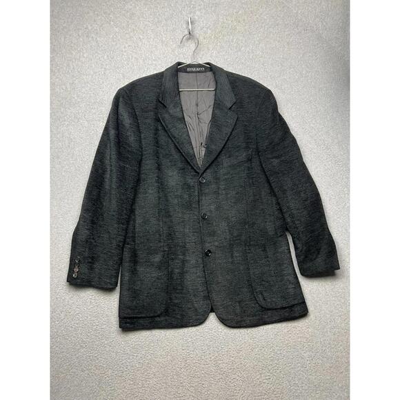 Hugo Boss CROOKES Herringbone Corduroy Blazer Wool Blend Jacket 44R Black Classi
